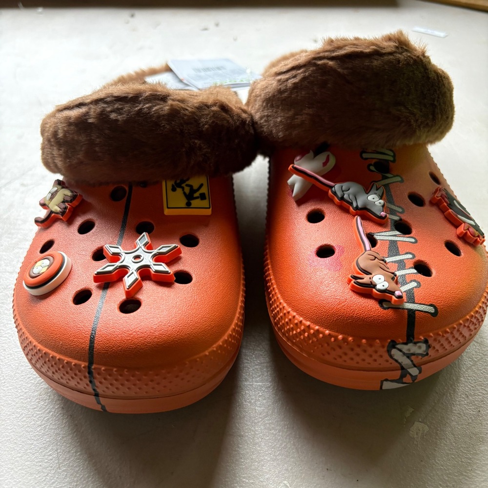 Crocs South Park Kenny Classic Lined Clog Orange 211499-90H Mens 8 Womens 10 - Picture 2 of 9